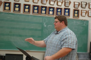 Embracing his inner band nerd