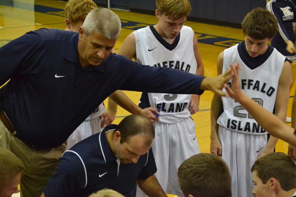 Coach Bill Taylor and his team at the recent Blue-Gray game