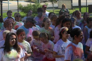 A scene from the 2014 Color Run at Senath-Hornersville High School. 