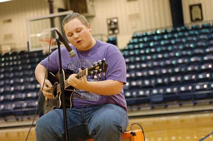 Zach Guiltner performing at last years homecoming talent show.