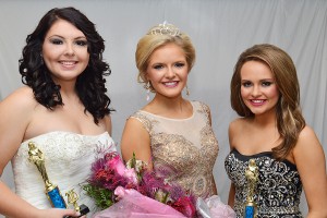 Sr. Miss BIC royalty, from left: Desiree Lancaster, 2nd alternate; Blaire Wildy, queen; Cadyn Qualls, 1st alternate