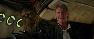 Peter Mayhew and Harrison Ford return to their iconic roles in Star Wars: The Force Awakens.