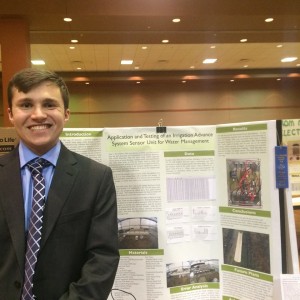 Junior Drew McFall with his Science Fair project. 
