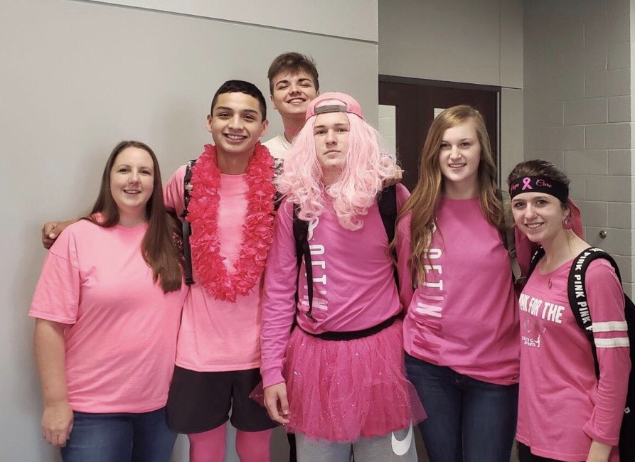 Student+body+wears+pink+for+Breast+Cancer+Awareness+Month